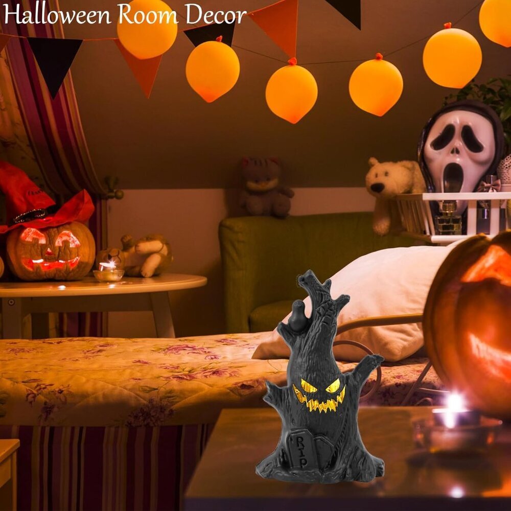 Halloween Tree, Scary Halloween Decorations Night Light, Fall Tiered Tray Decor - Picture 3 of 6